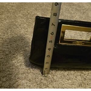 Michael Kors Berkley Black Patent Leather Clutch Purse